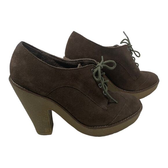 Sam Edelman Willie Brown Suede Lace-Up High Heel Oxford Pump 7.5 M - Picture 13 of 14